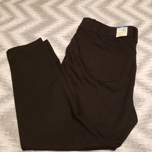 Women's Plus Size Black Straight Leg Slacks